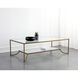 Kessler 65 X 33 inch Clear / Antique Gold Coffee Table